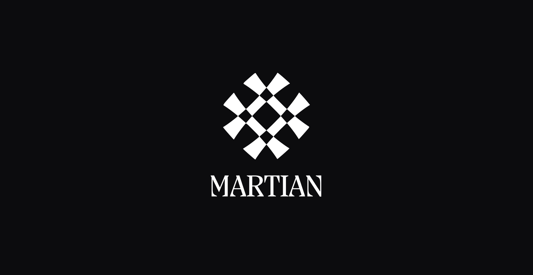 Martian logo on a black background