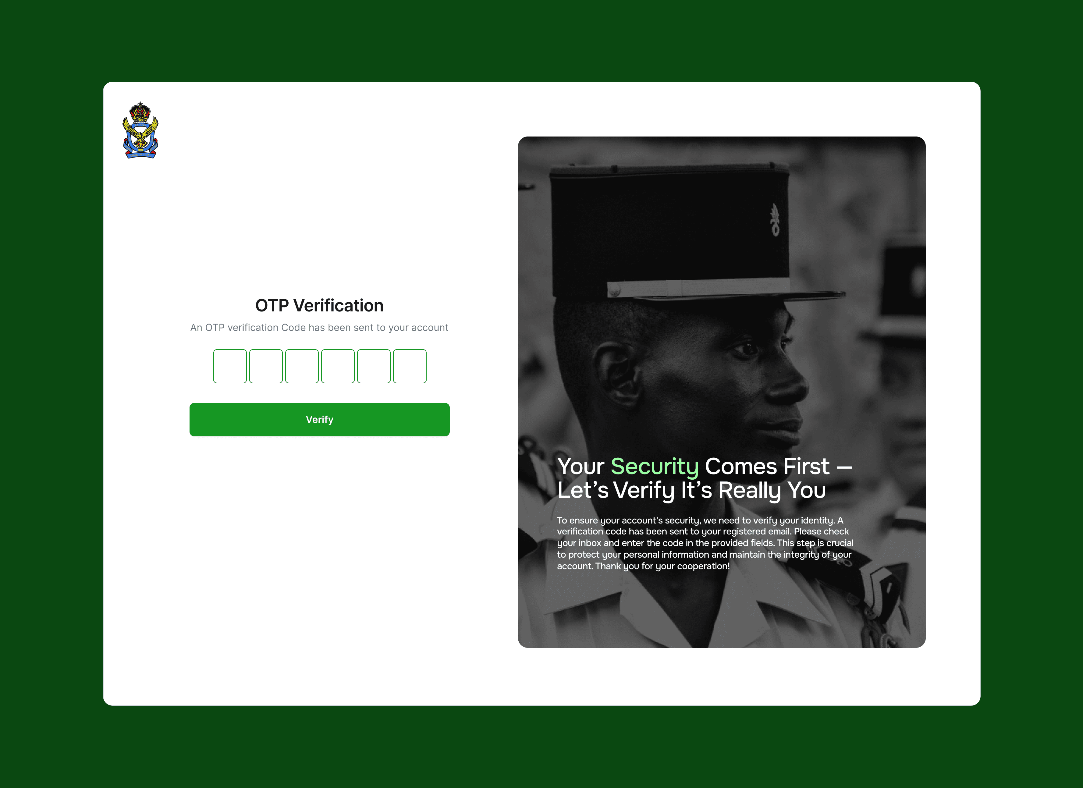 OTP verificstion modal