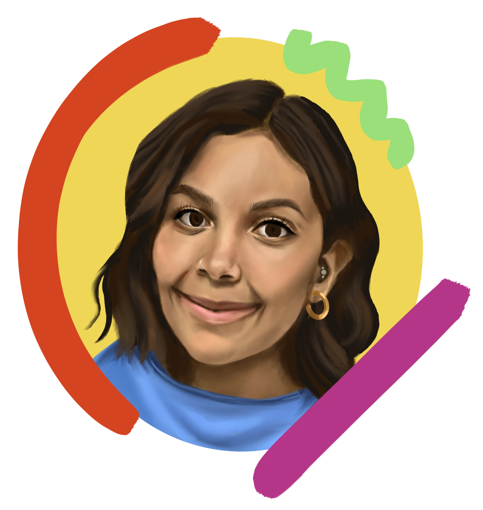 Illustrated portrait of Paula Coral