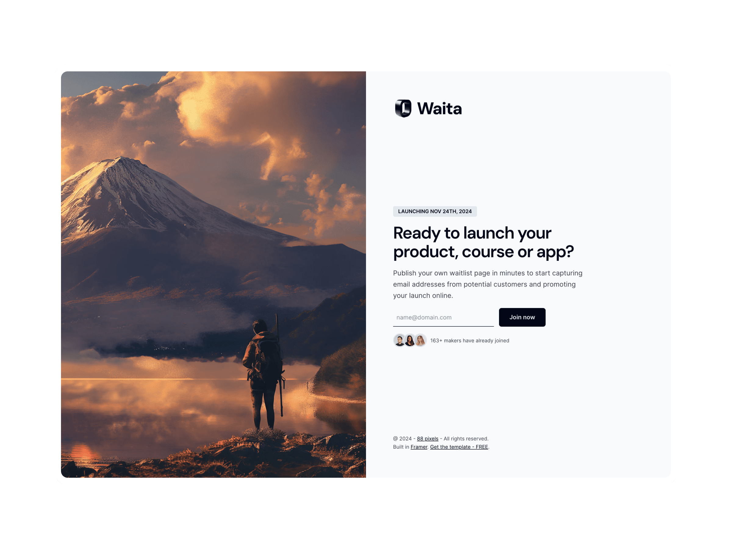 Waita Framer template thumbnail 3