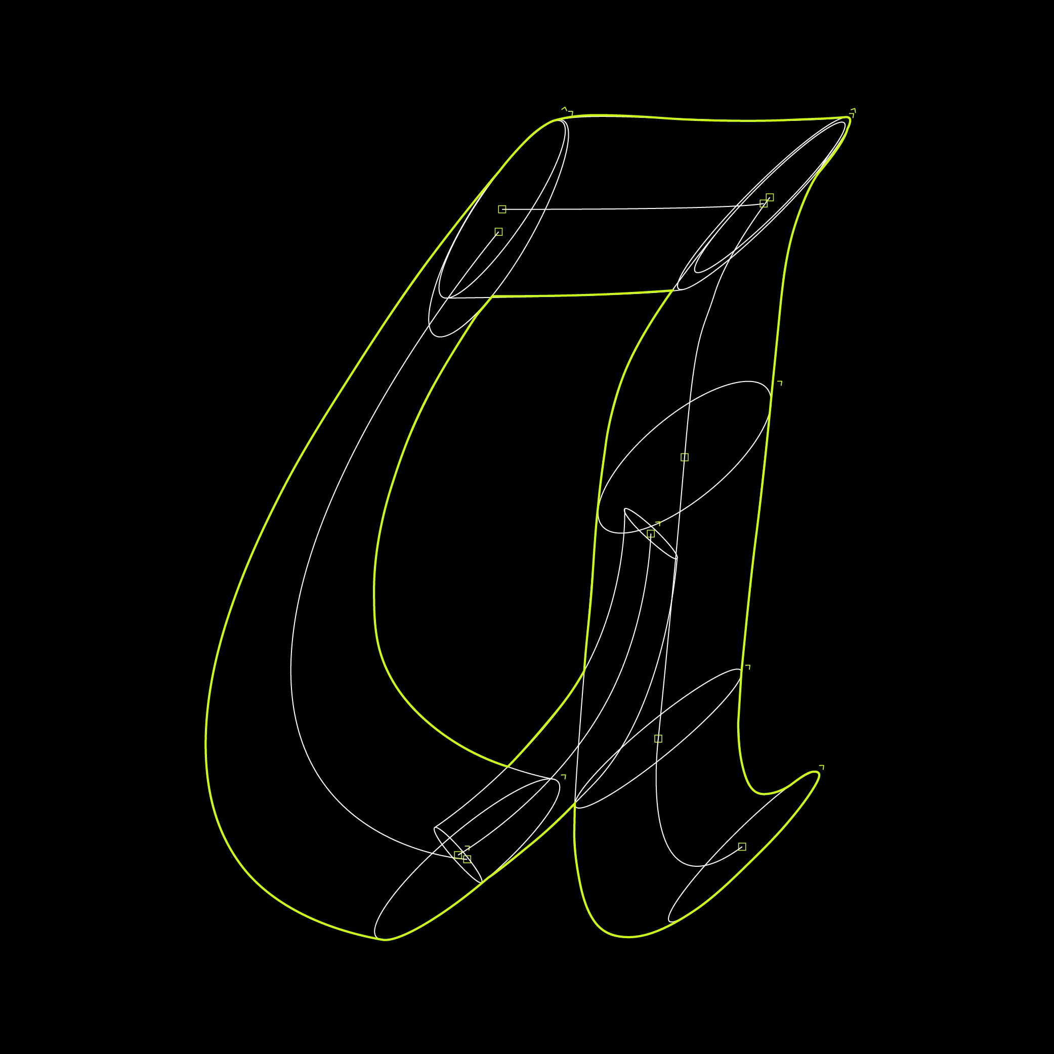 Stroke movements for Ga Maamli font done using LTTR/INK