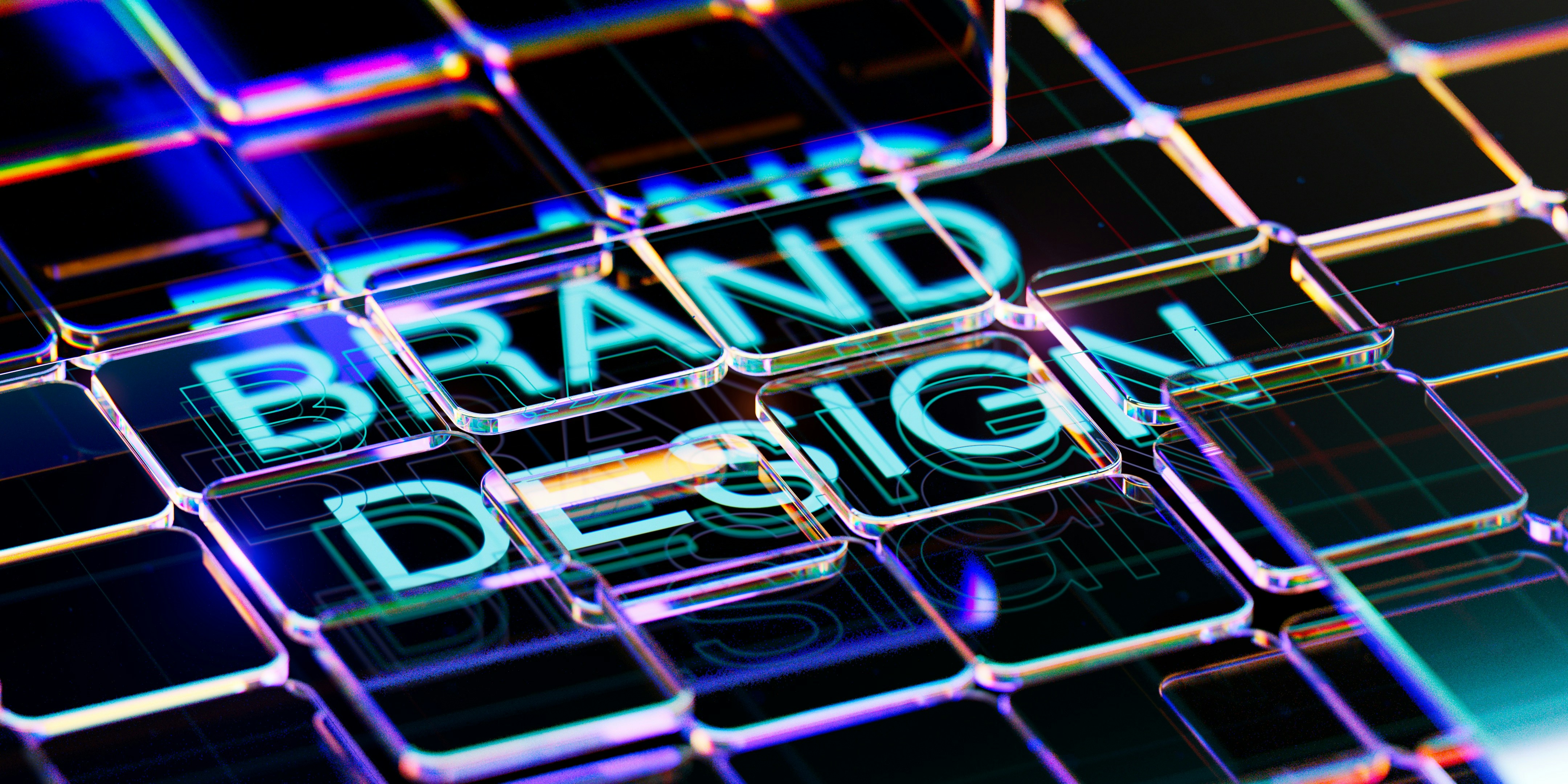 A computer screen with the words brand design on it