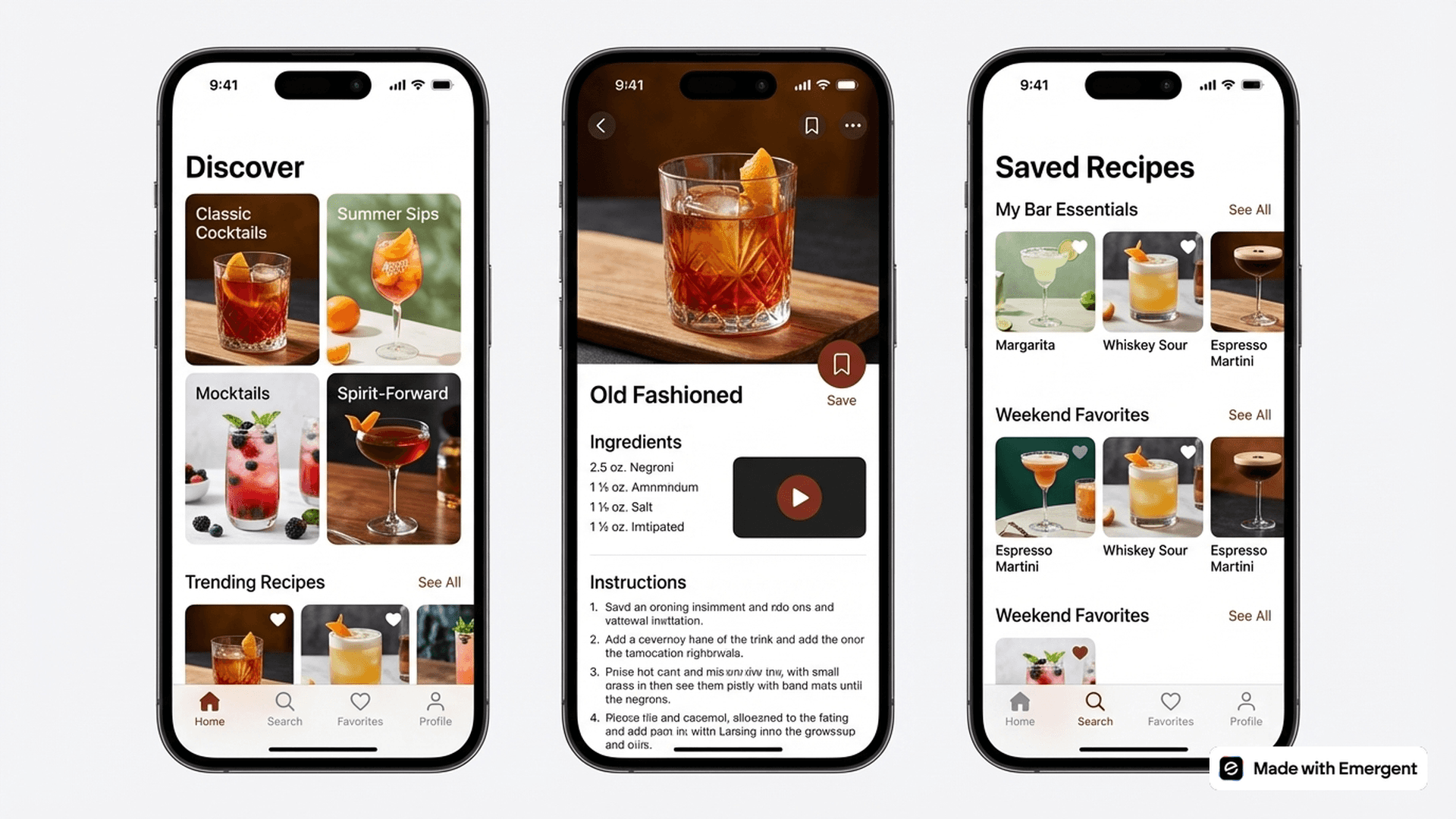 Drink Recipe App Made with Emergent