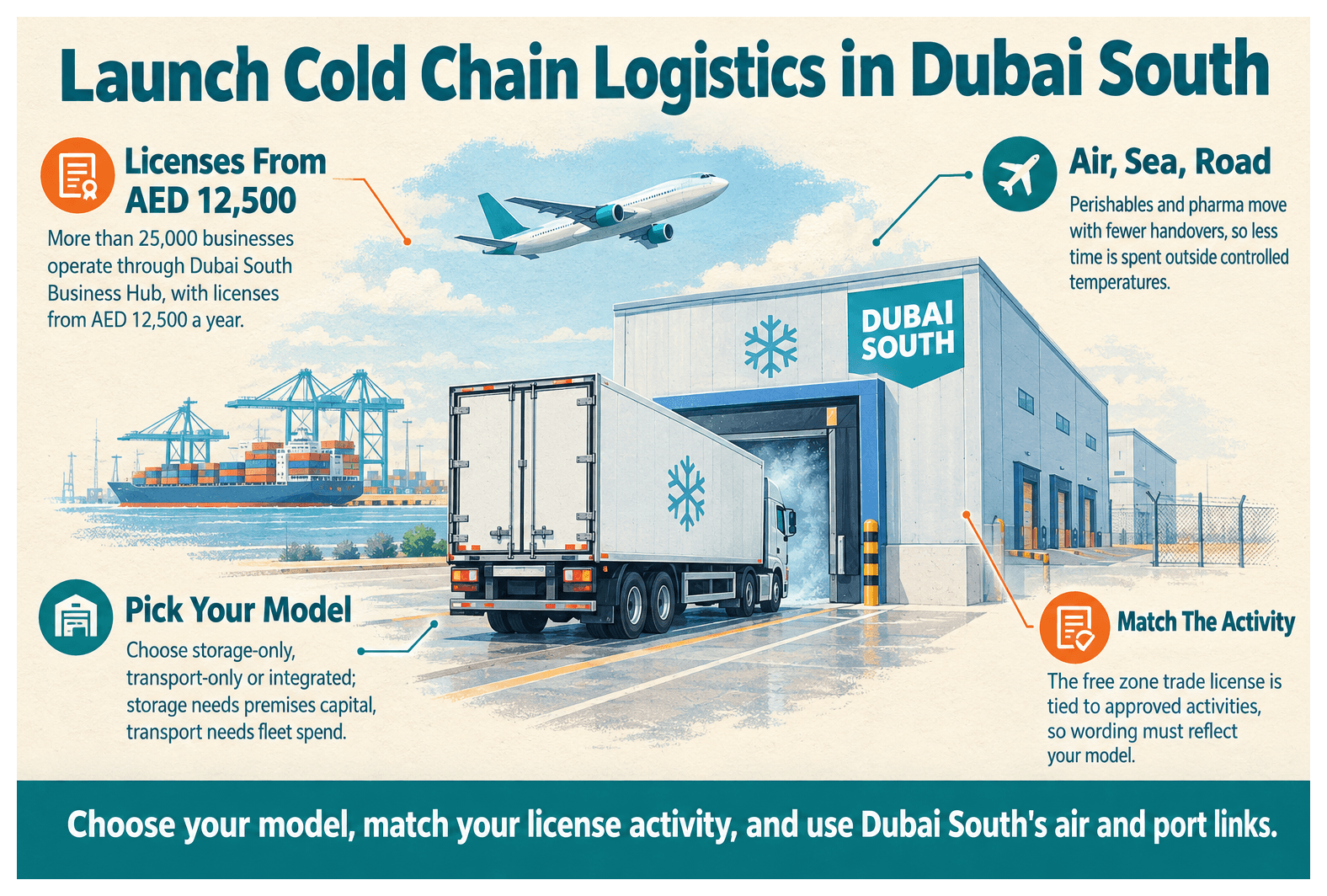 Infographic: Setting Up a Cold Chain Logistics Business in Dubai South: License, Cost and Steps