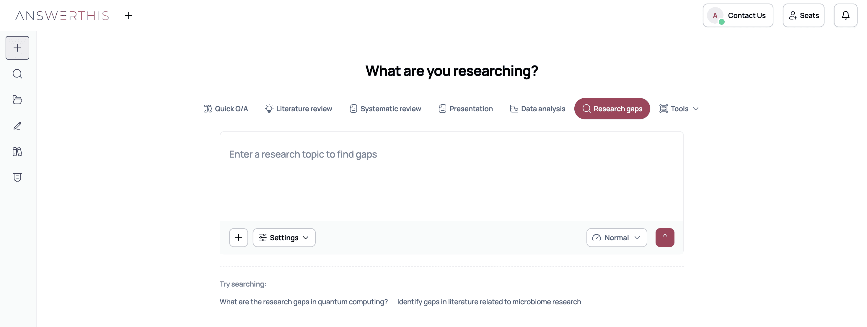 Overview of AnswerThis Research Gap Finder 