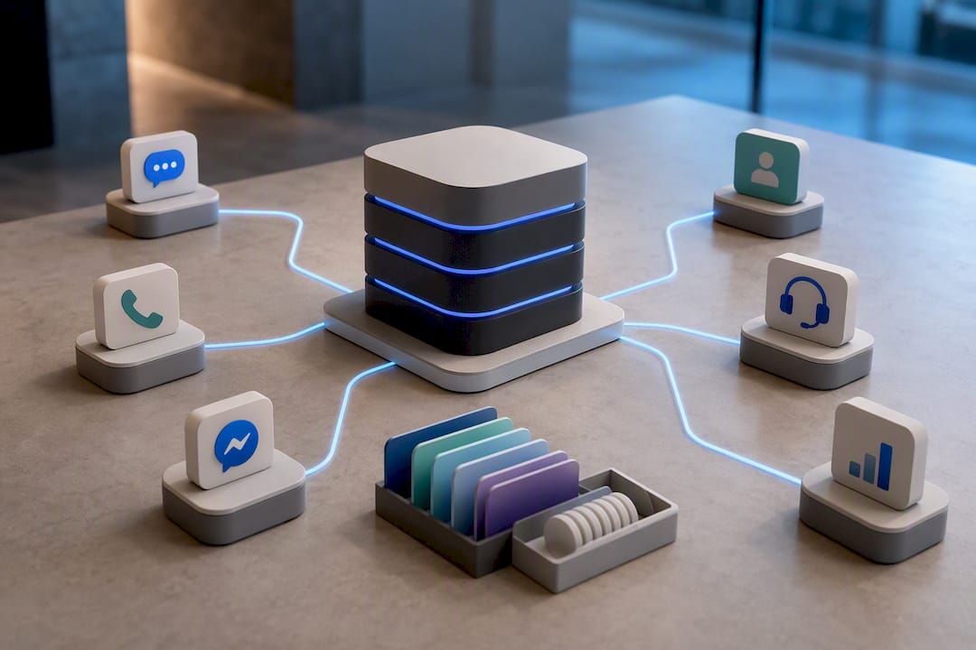 Unified conversation data stack connections