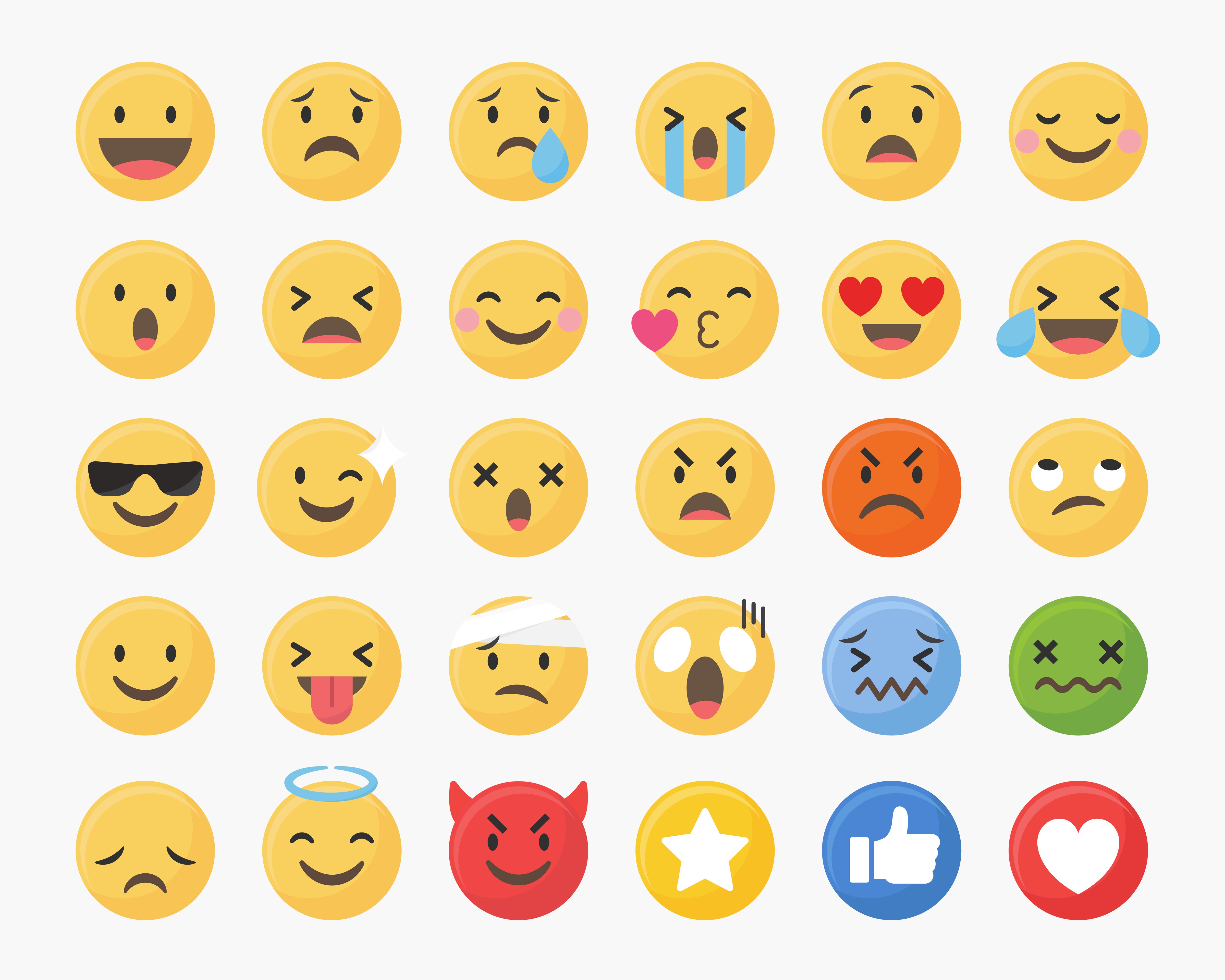Preview of various emojis used at BrandBook
