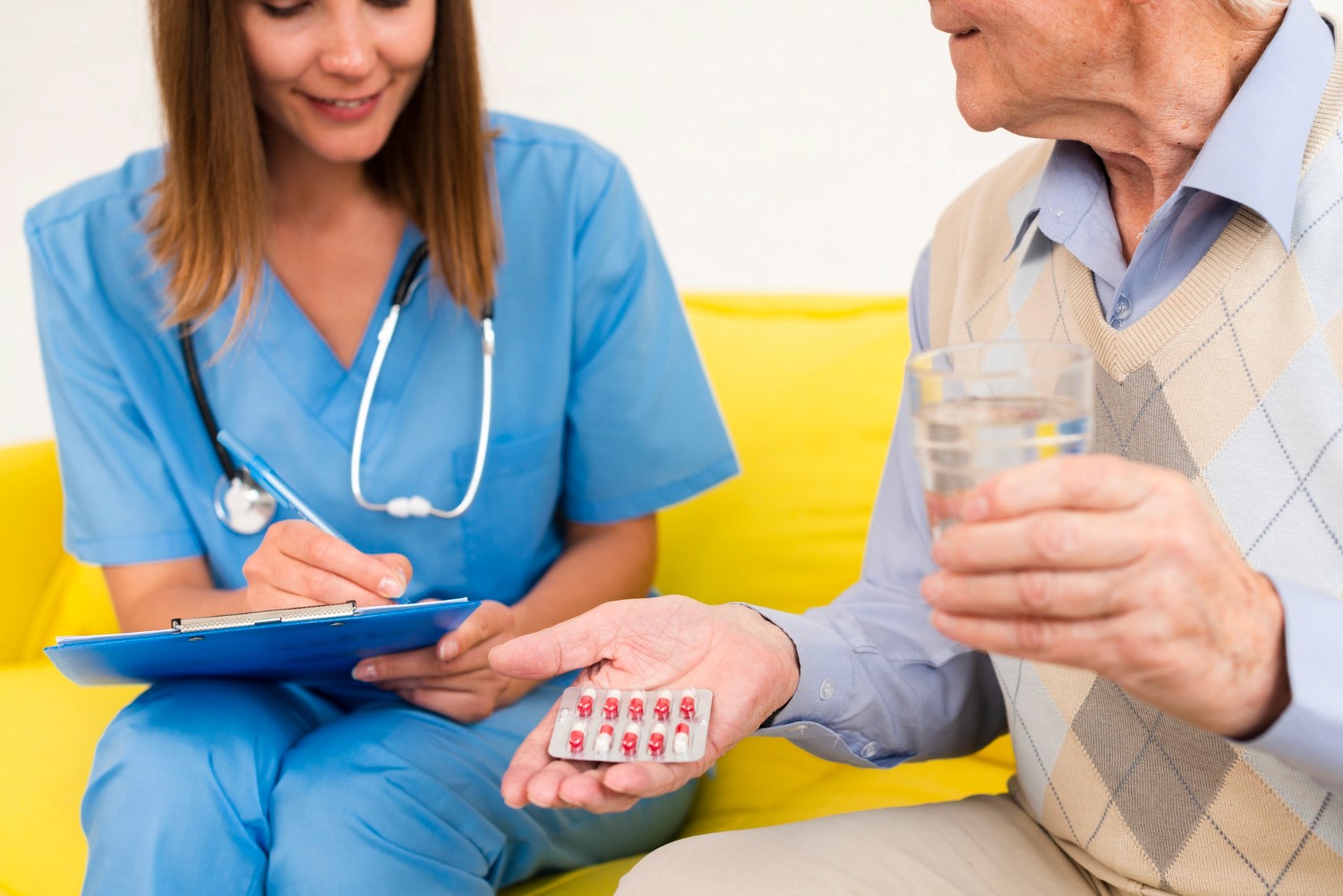 Medication from a doctor to a old age persone