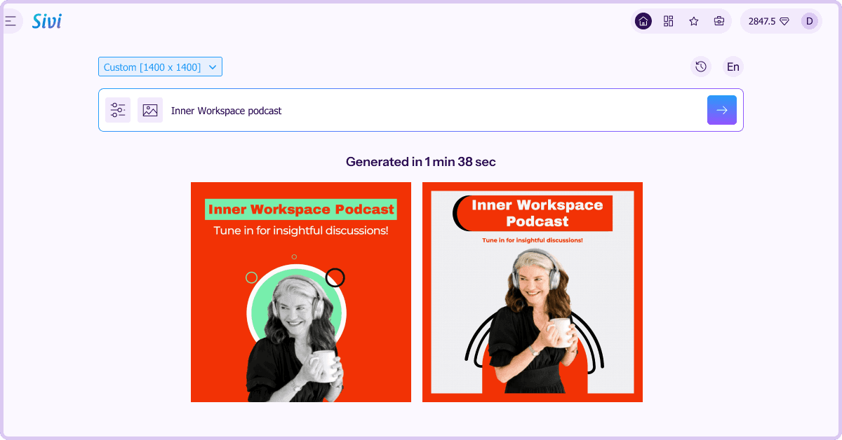 Podcast cover art generator