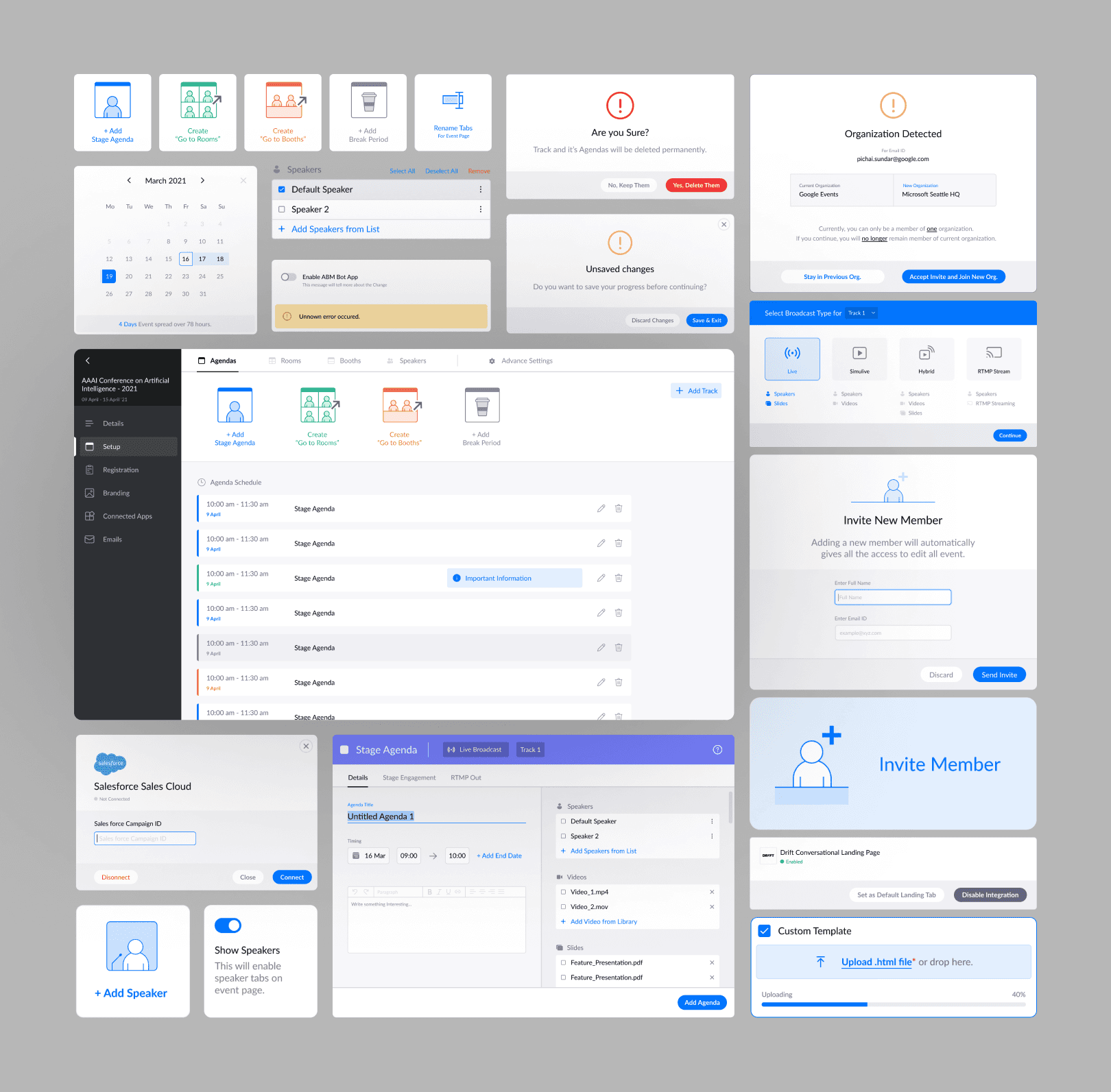 Design System Components for the whole platform