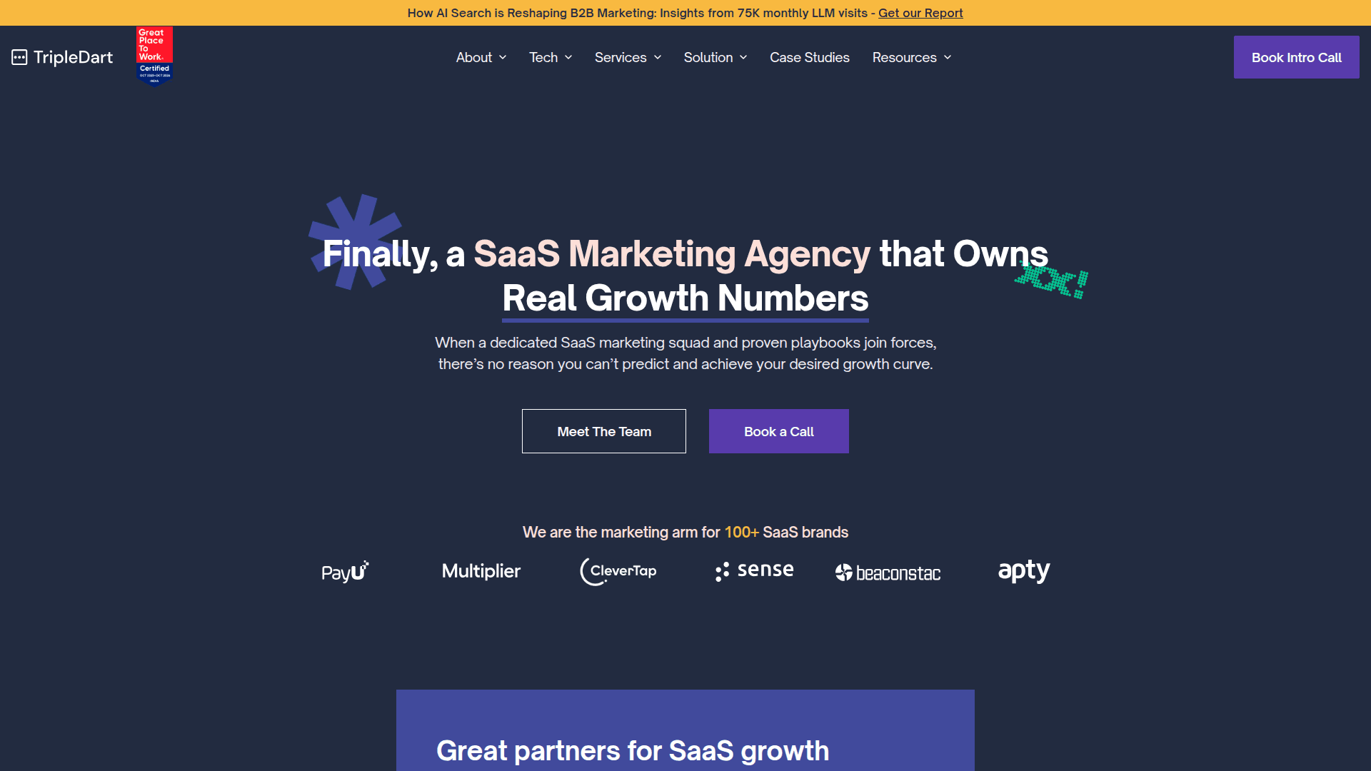 Screenshot of https://tripledart.com/