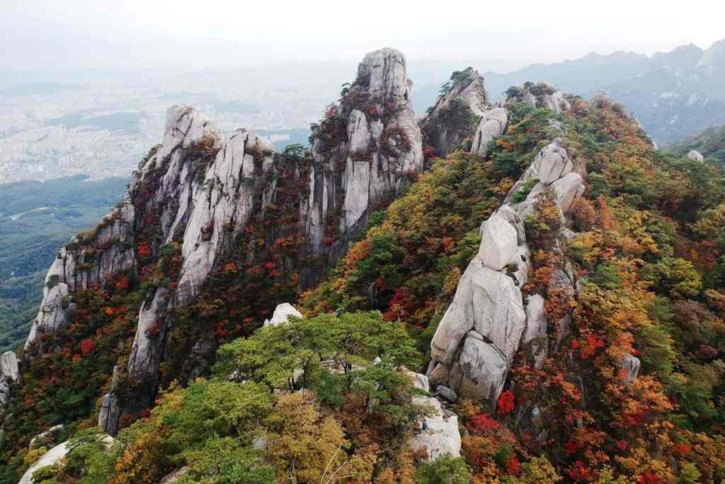 Bukhansan National Park in autumn
