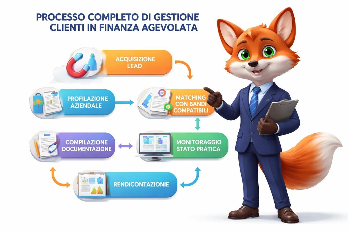 Flusso di lavoro CRM finanza agevolata