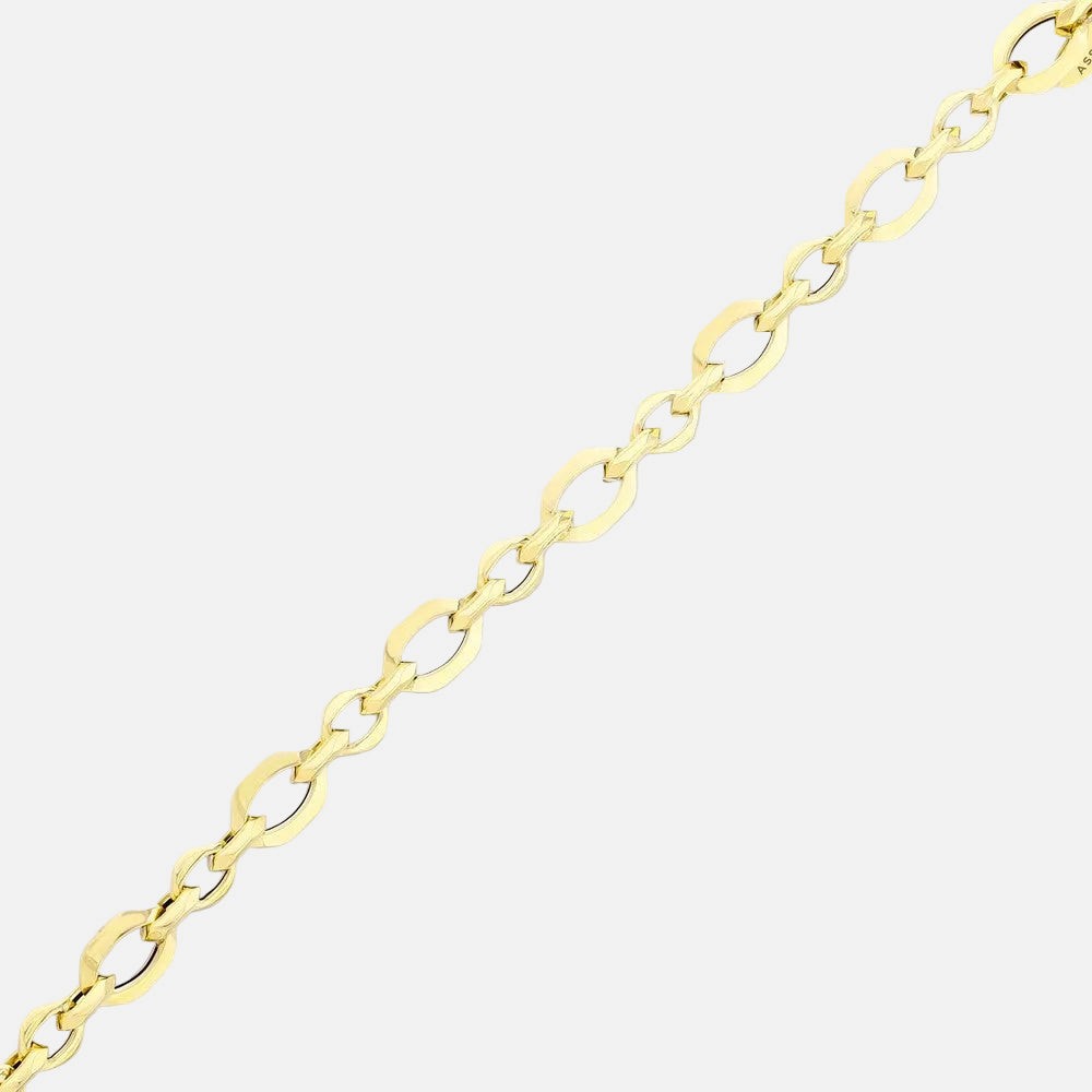 Assos Pırlanta 14 Ayar Altın Tasarım Bileklik 7.09 İnç Uzunluk