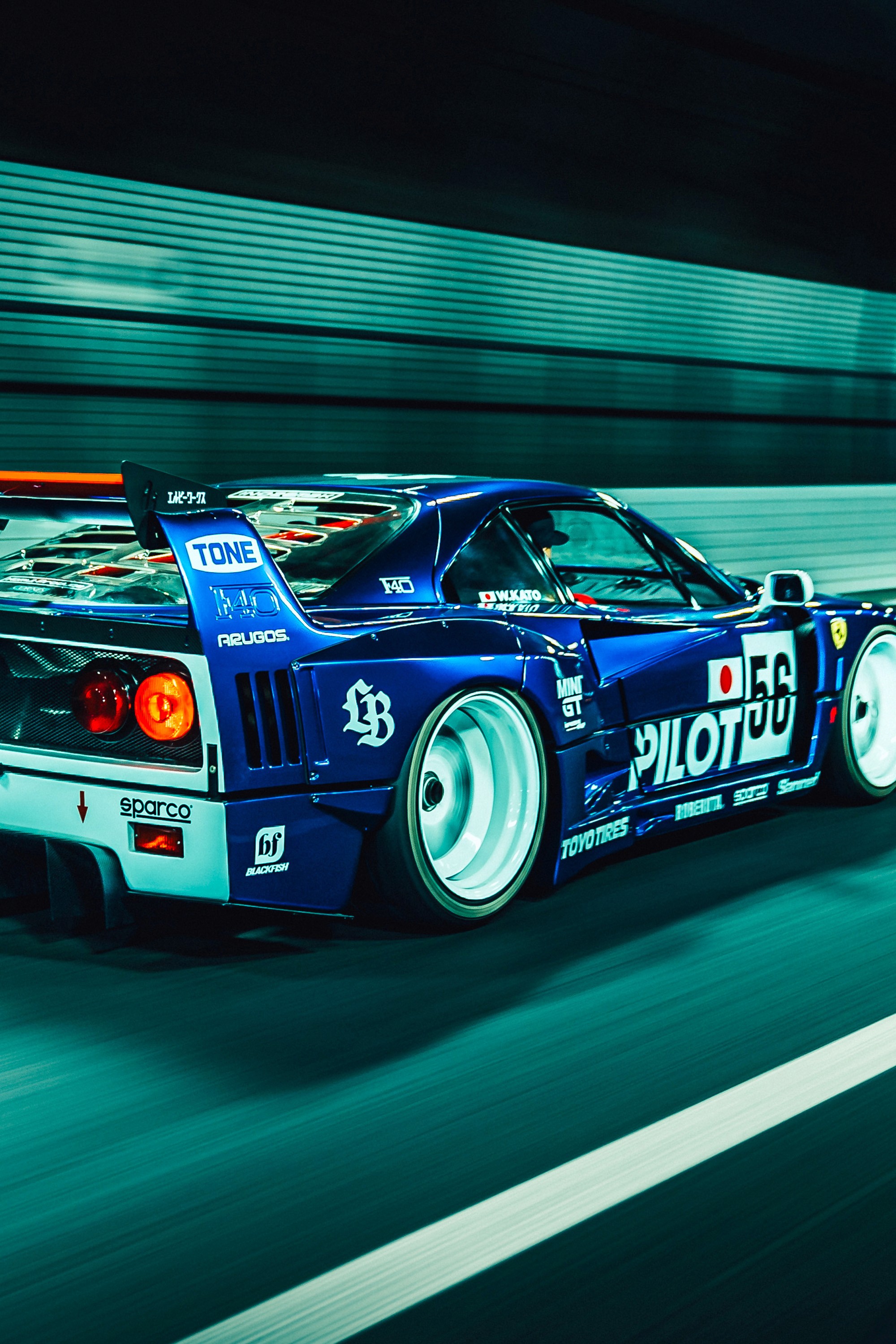 INOZETEK Metallic Blueberry SuperGloss Metallic Liberty Walk LB WORKS Ferrari F40