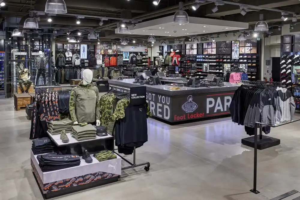 vue large d'un magasin footlocker