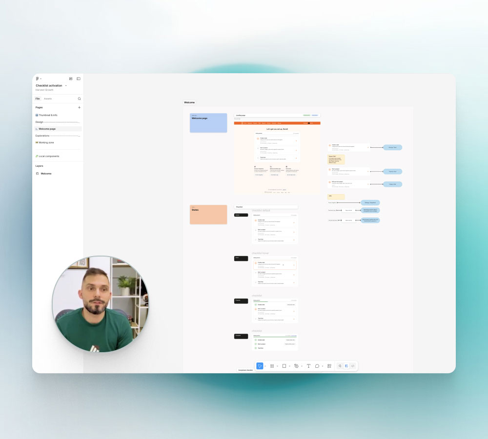 Handoff with engineer-ready onboarding spec with triggers, states and event schema