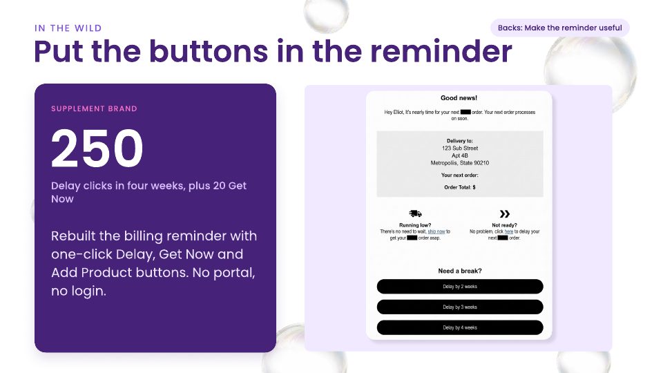 Make the reminder useful