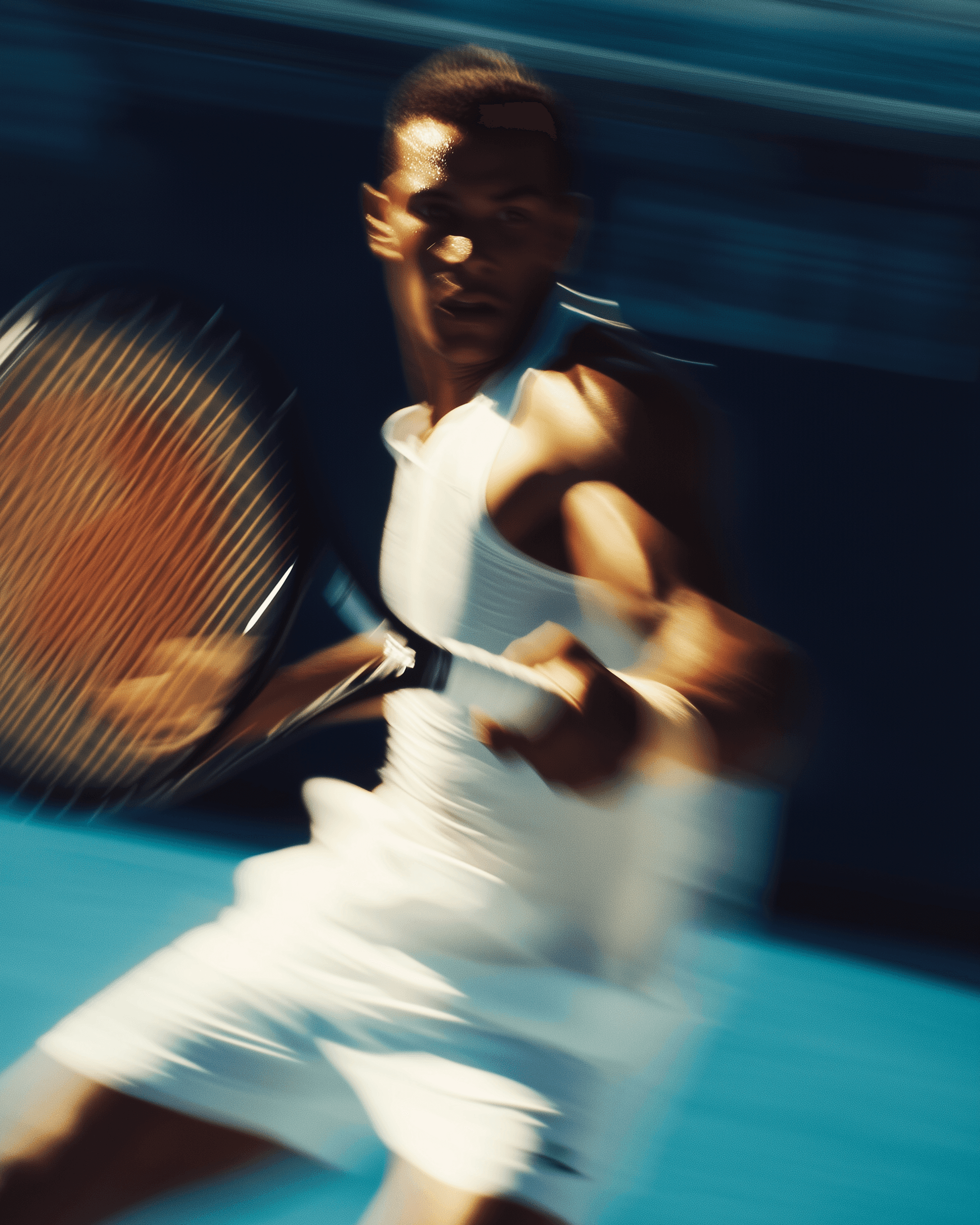 a group of white robots sitting on top of laptops