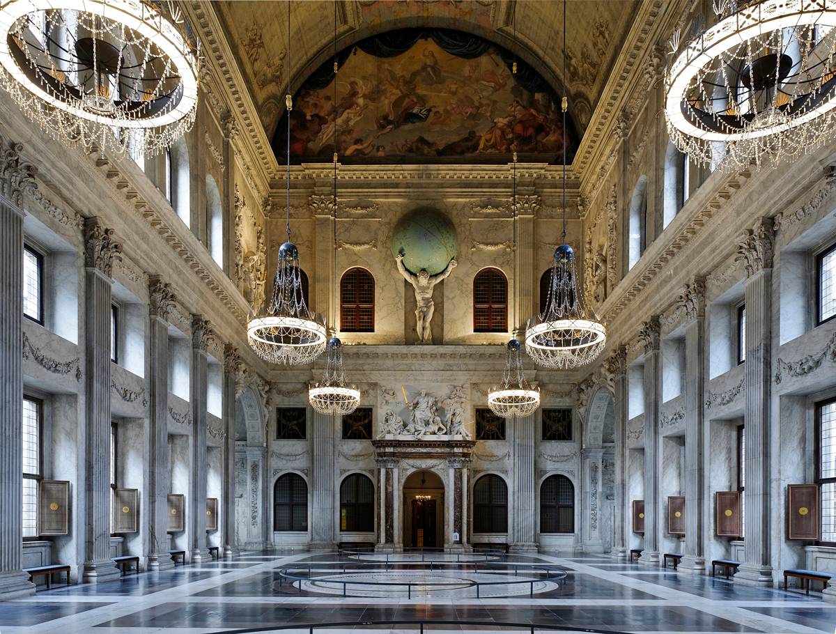 Royal Palace Amsterdam Interior Hall Frontal View