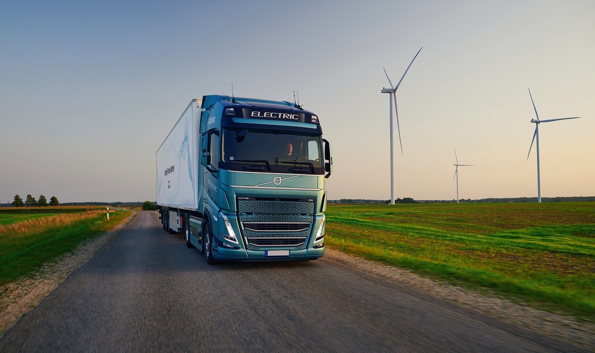 Trucks traveling on a regional road, illustrating short-haul freight transport.