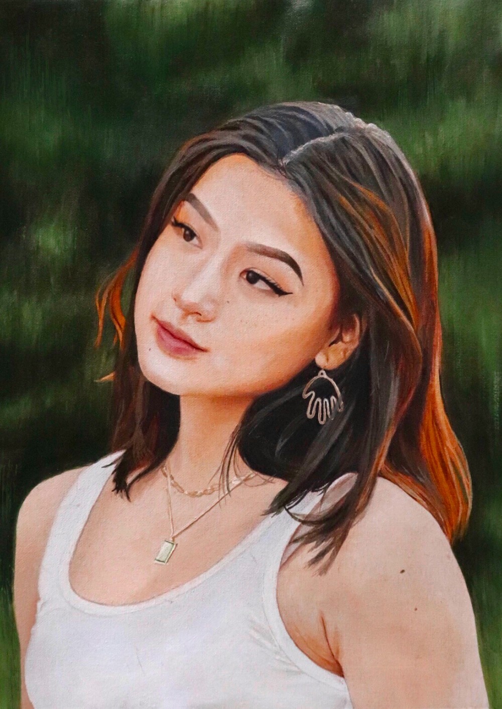 Riding a bicycle with V sign