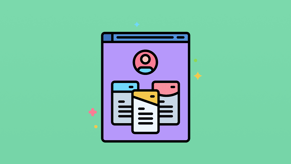 Wordpress website shown in illustration style format