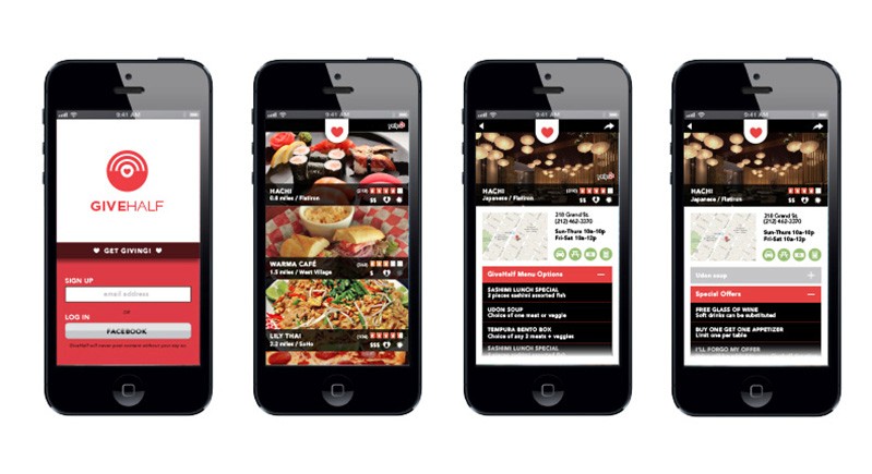 Sample of multiple UX designs for phone apps.