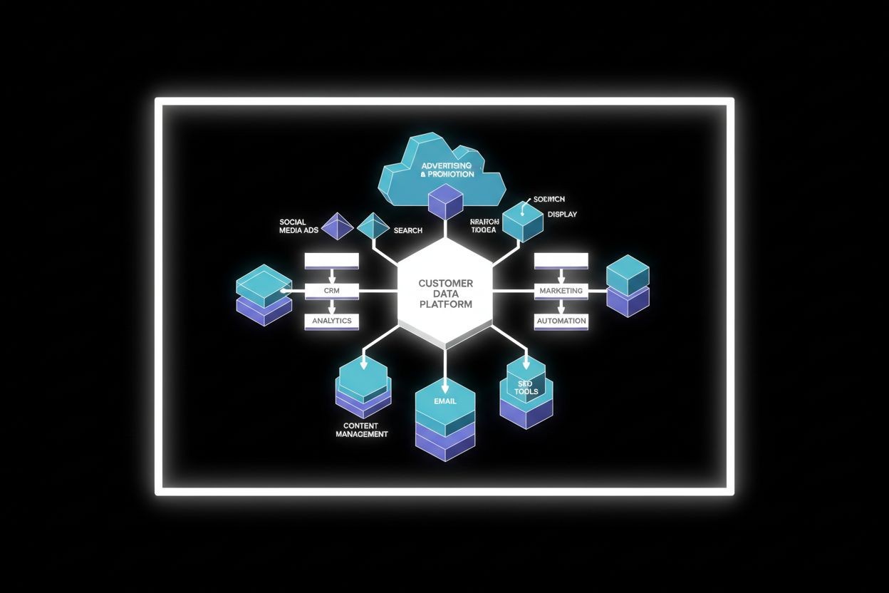 Marketing tech stack with AI components
