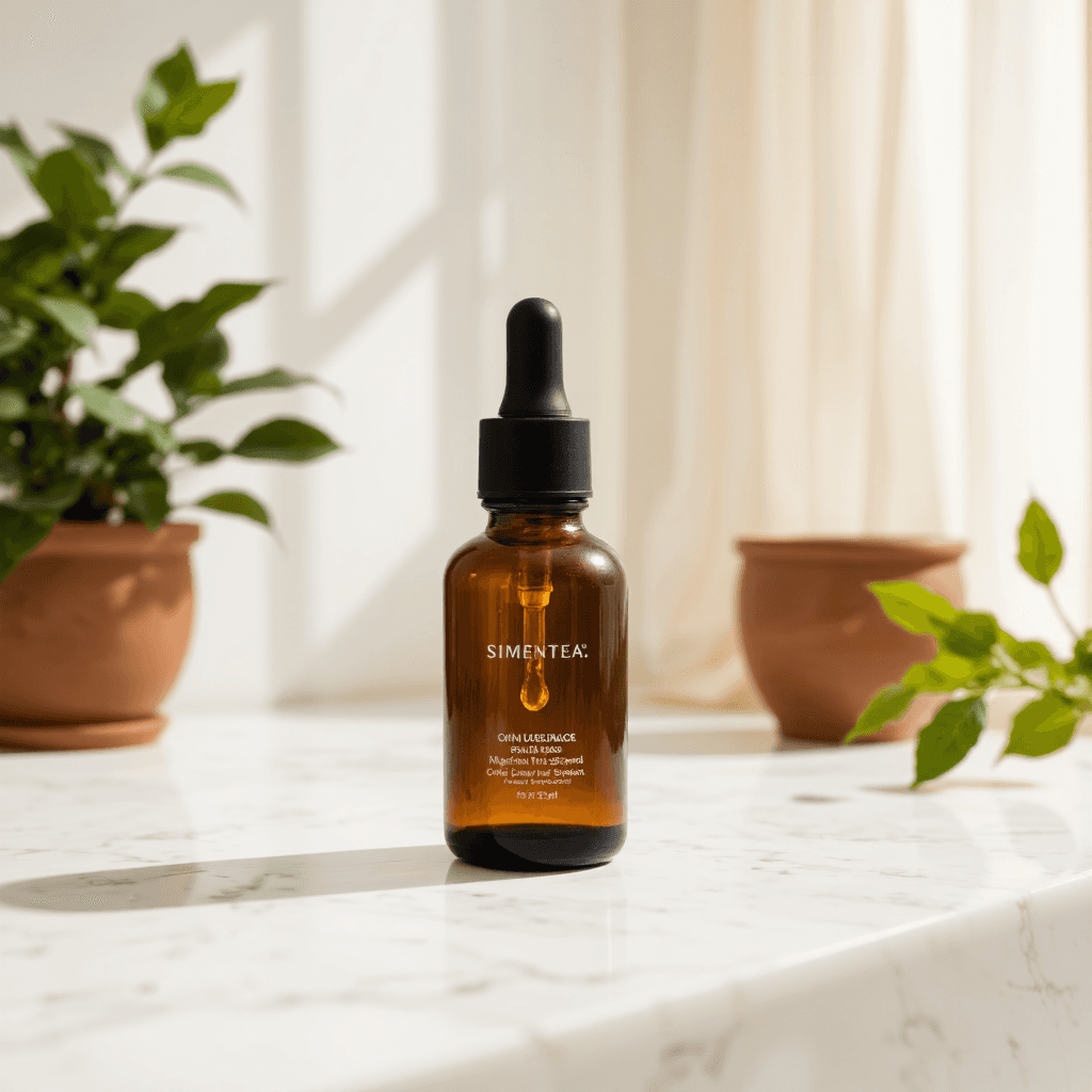 product photography of bottle of skincare product