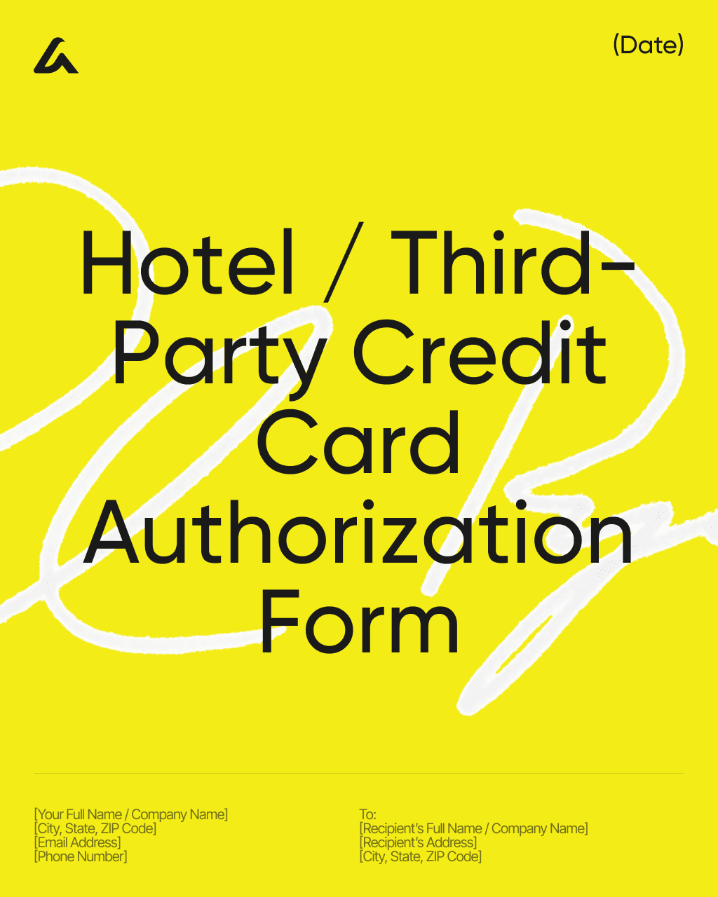Hotel / Third-Party Credit Card Authorization Form