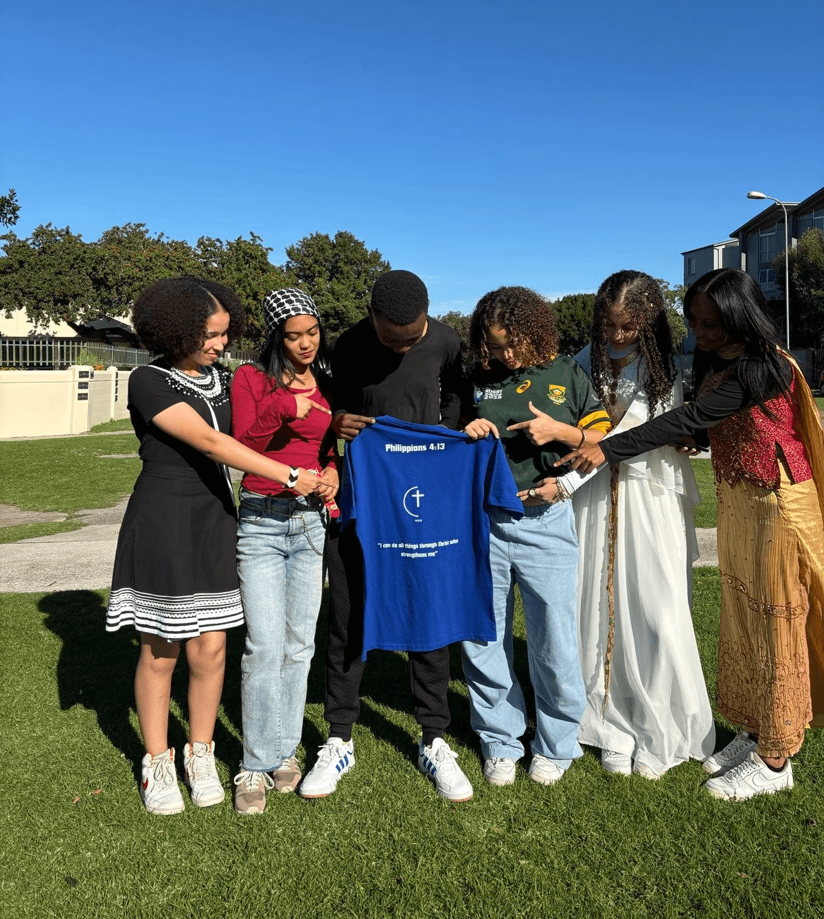 Photoshoot with philippians 4:13 T-shirt