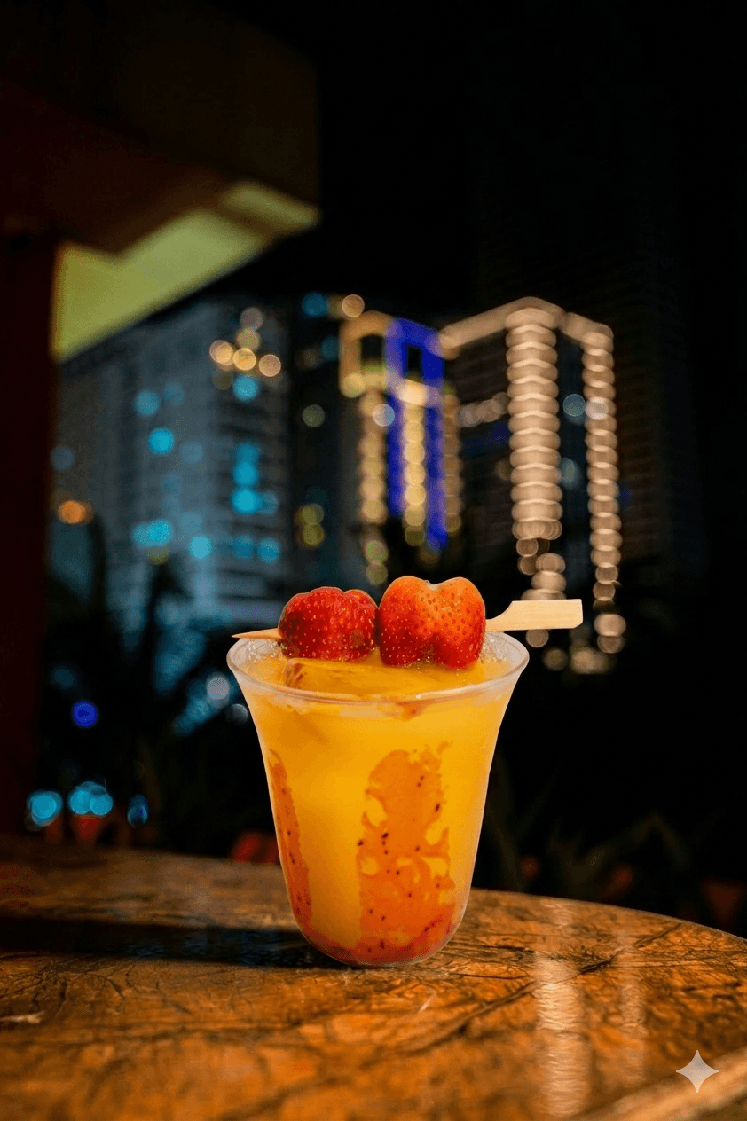 Signature cocktails at The Roof rooftop bar, Da Nang