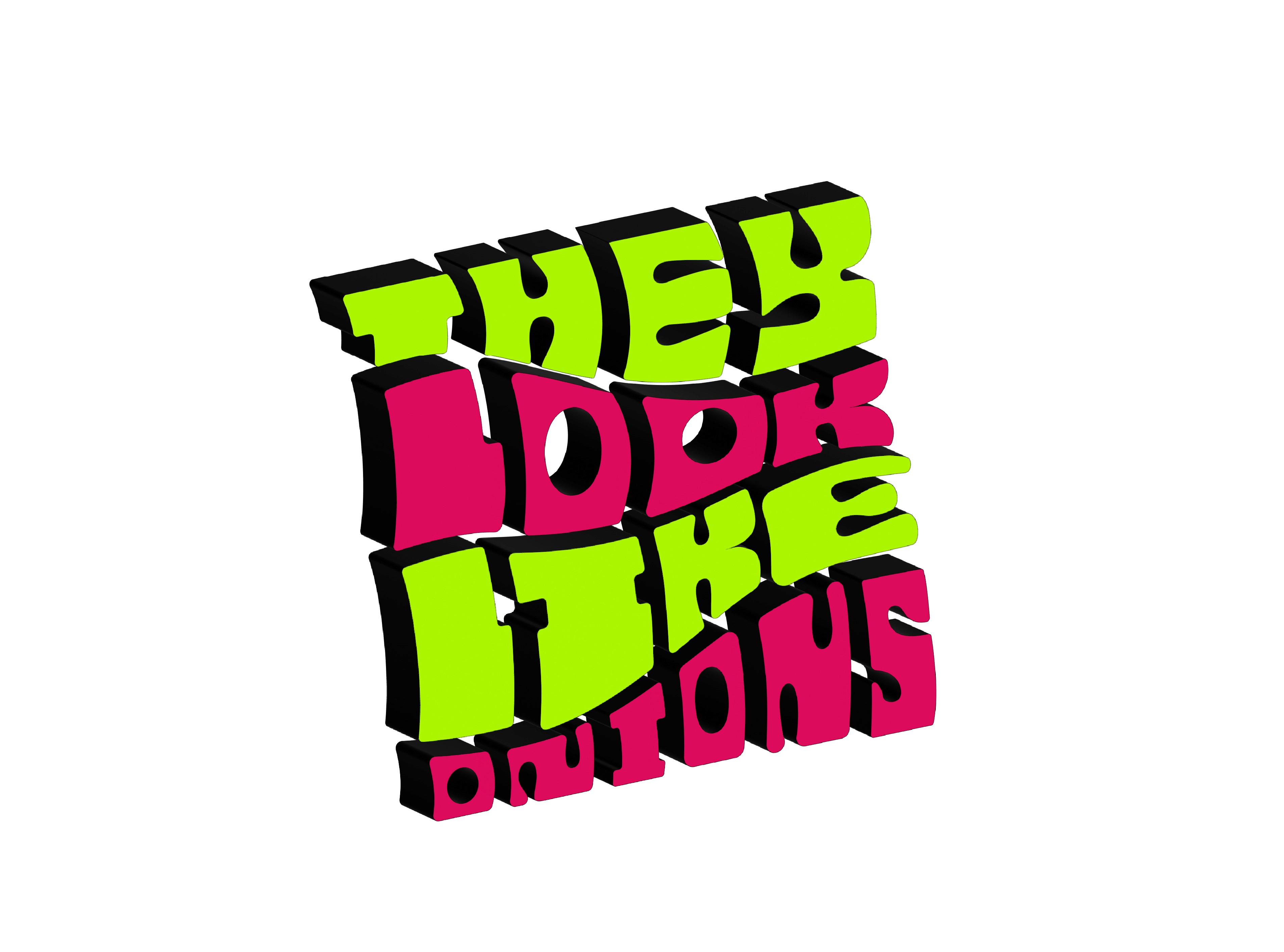 A bright green and pink 3D visualization of the 2D file.
