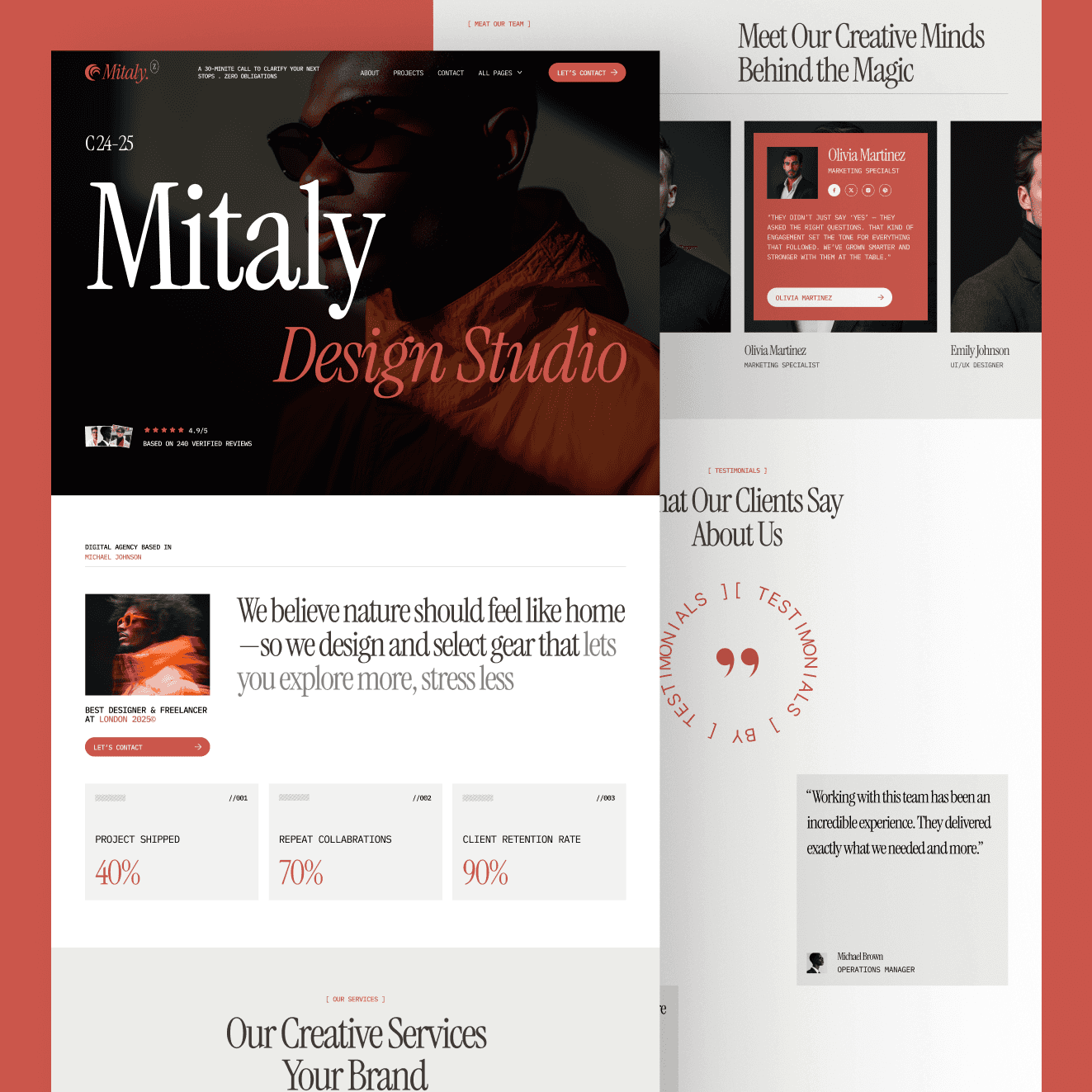 framer creative agency template