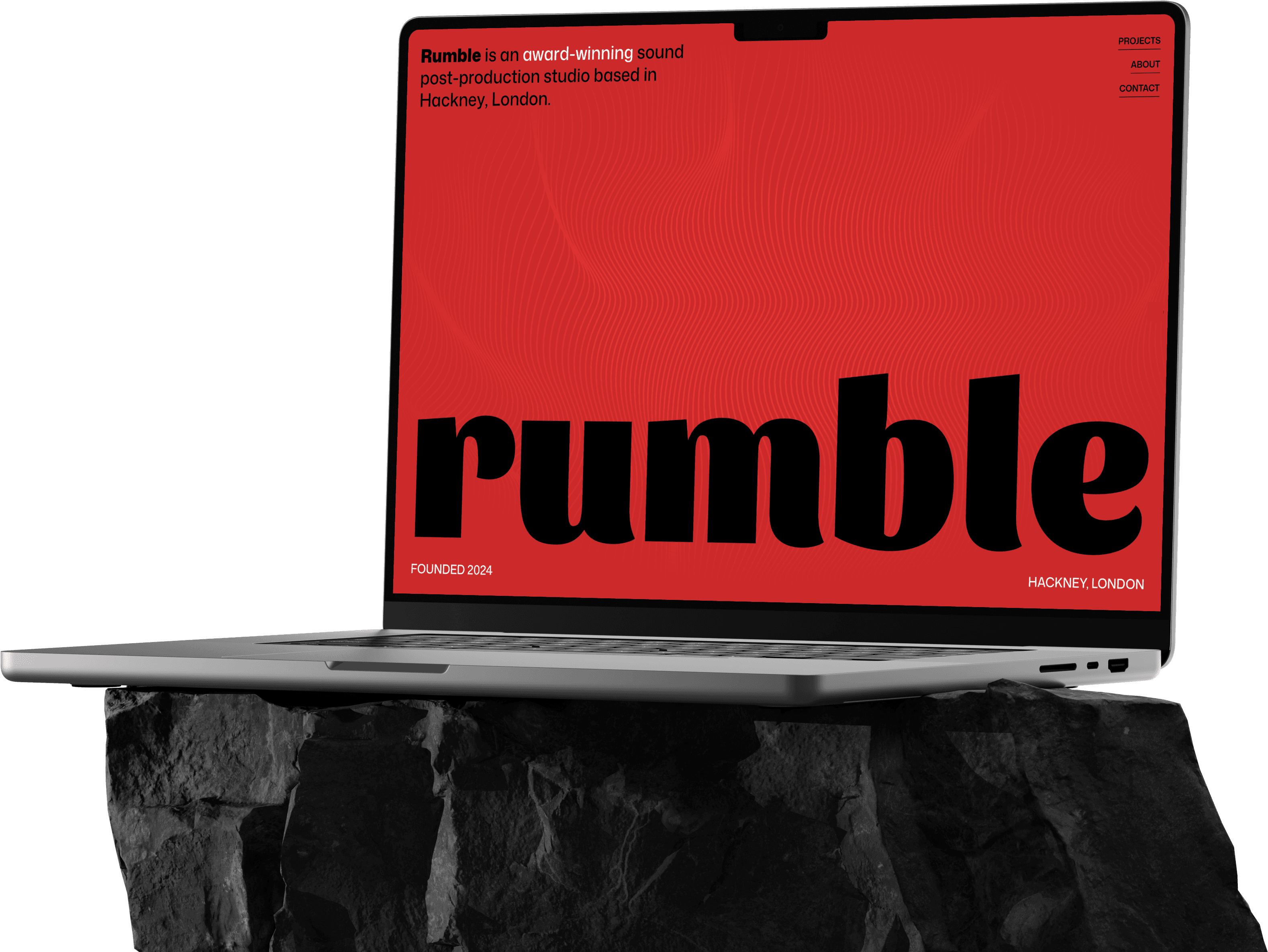 High-impact, visually striking landing page.