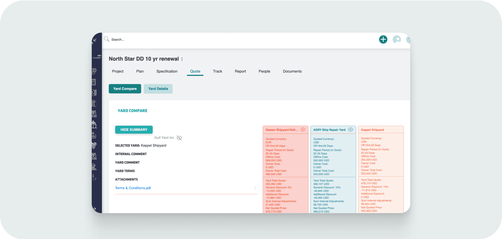 Screenshot of a user interface with tabs and a list of items in red and blue, indicating different categories or statuses.