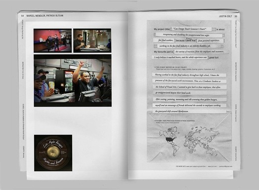 A graphic showing a book containing pictures of people some stickers and a map of the earth.