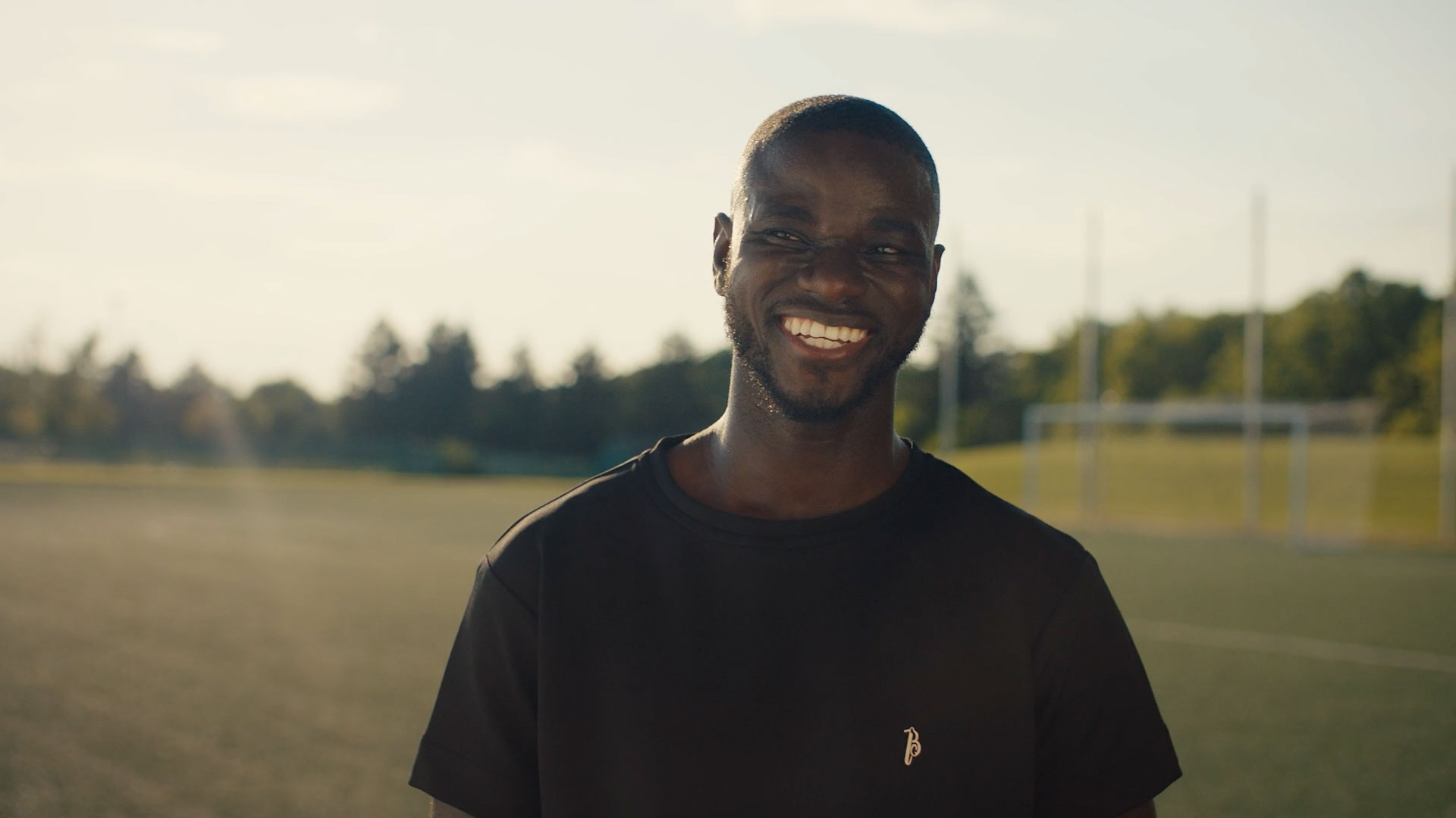 Jonathan Mensah filmed by Columbus video production company for Boss Money commercial