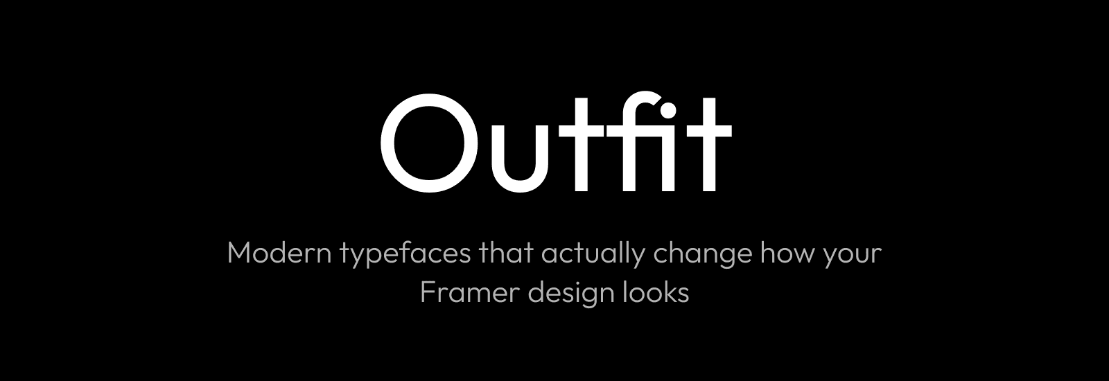 Outfit typeface example