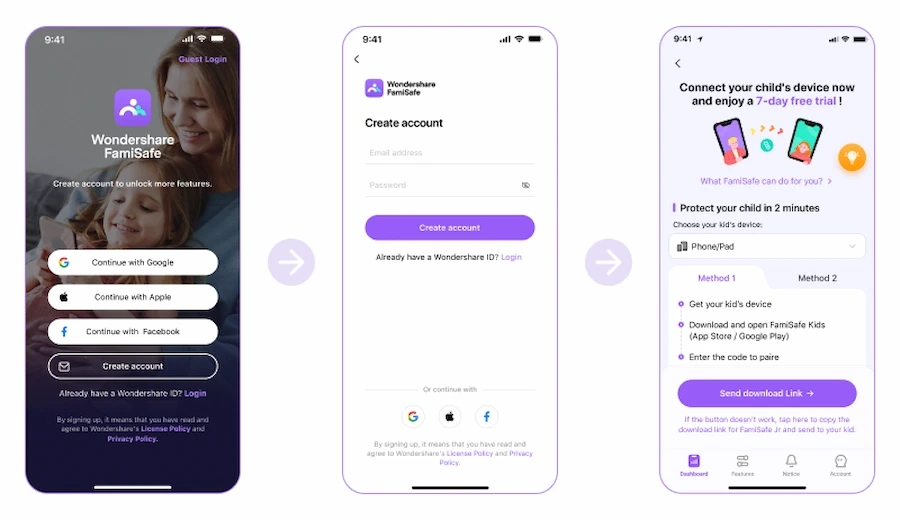 famisafe interface representation