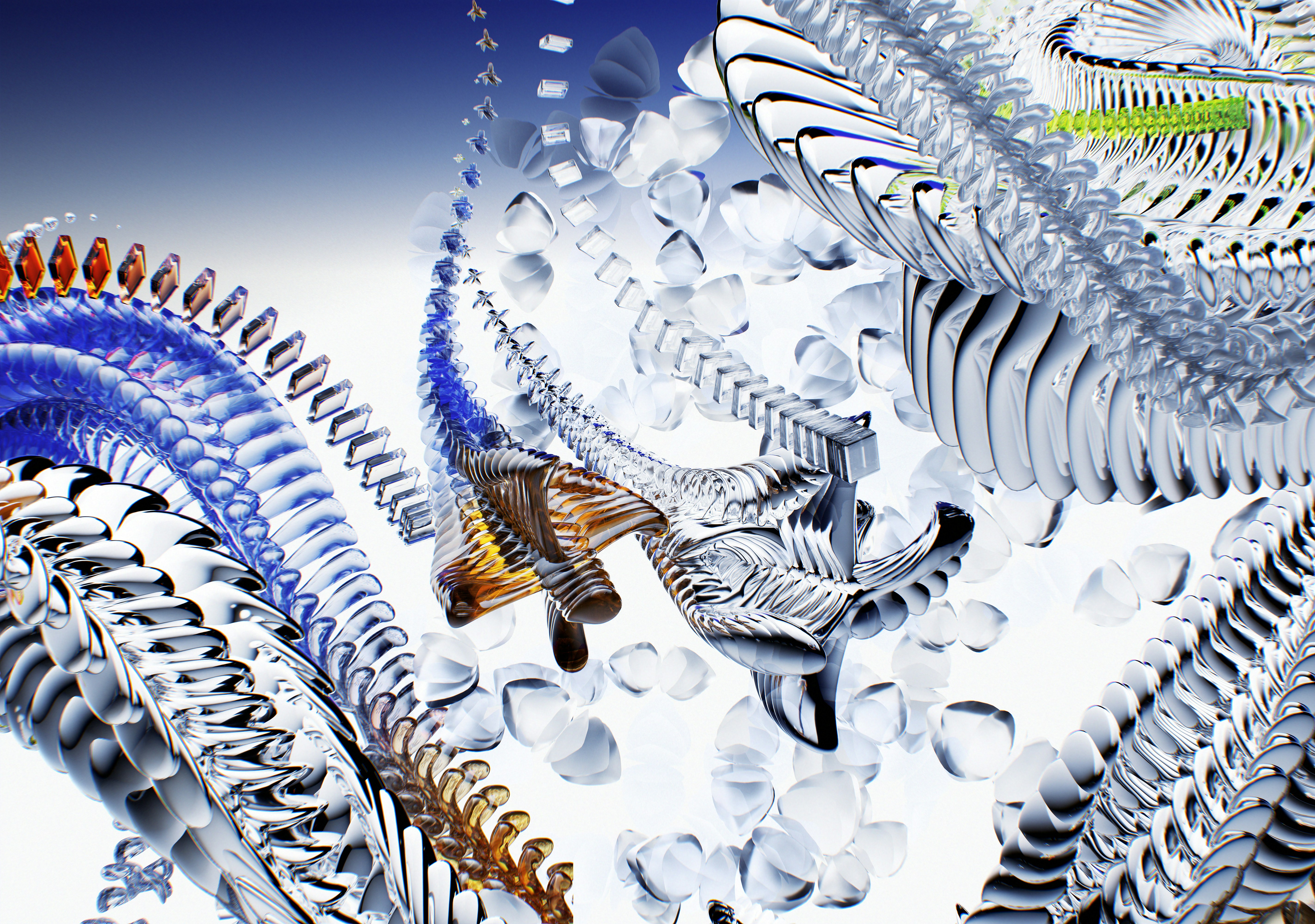 a computer generated image of a bird flying through the air