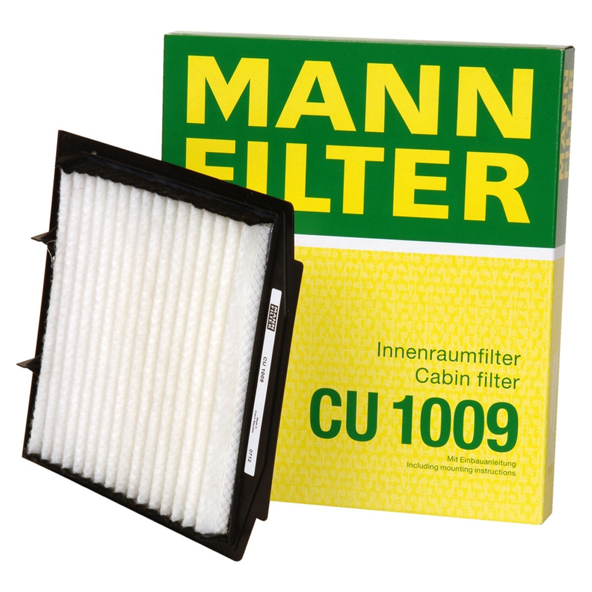 MANN-FILTER CU 1009 Filtro Aria Cabina Per Auto E Veicoli Commerciali – Protezione Da Pollini E Smog, Qualità Originale, Sostituzione Annuale