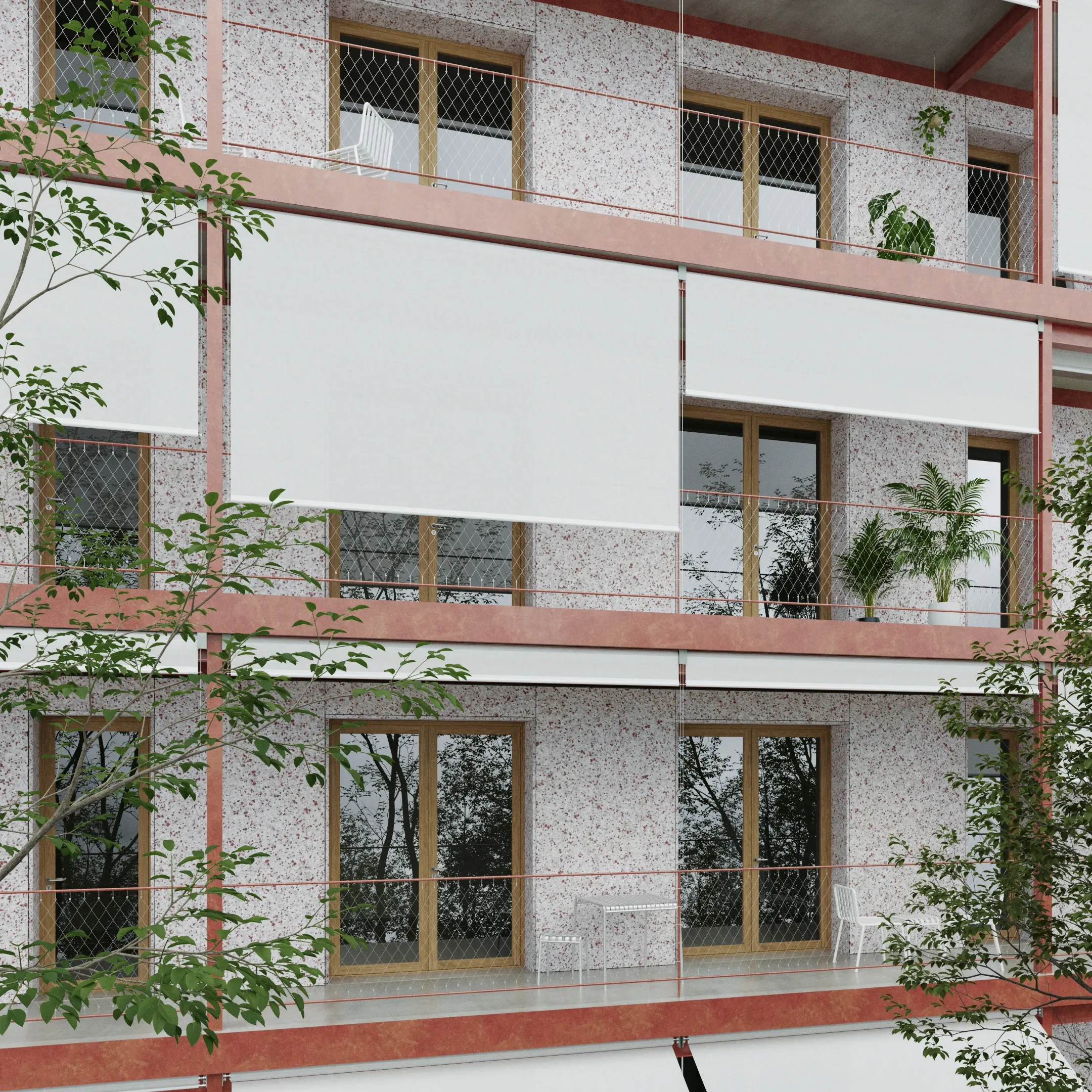 Modern residential building facade