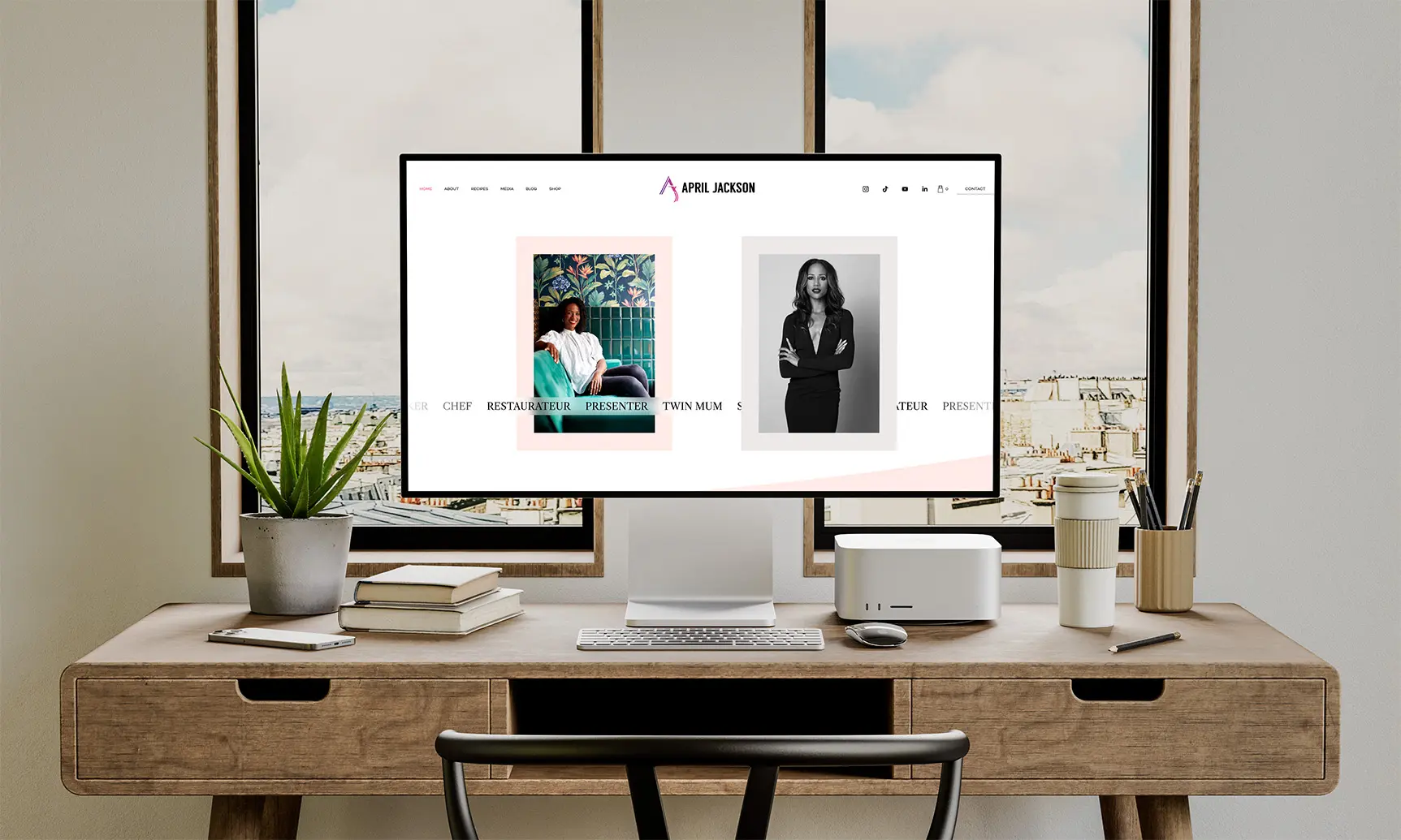 April Jackson Website Mockup | HotSauce Design Works