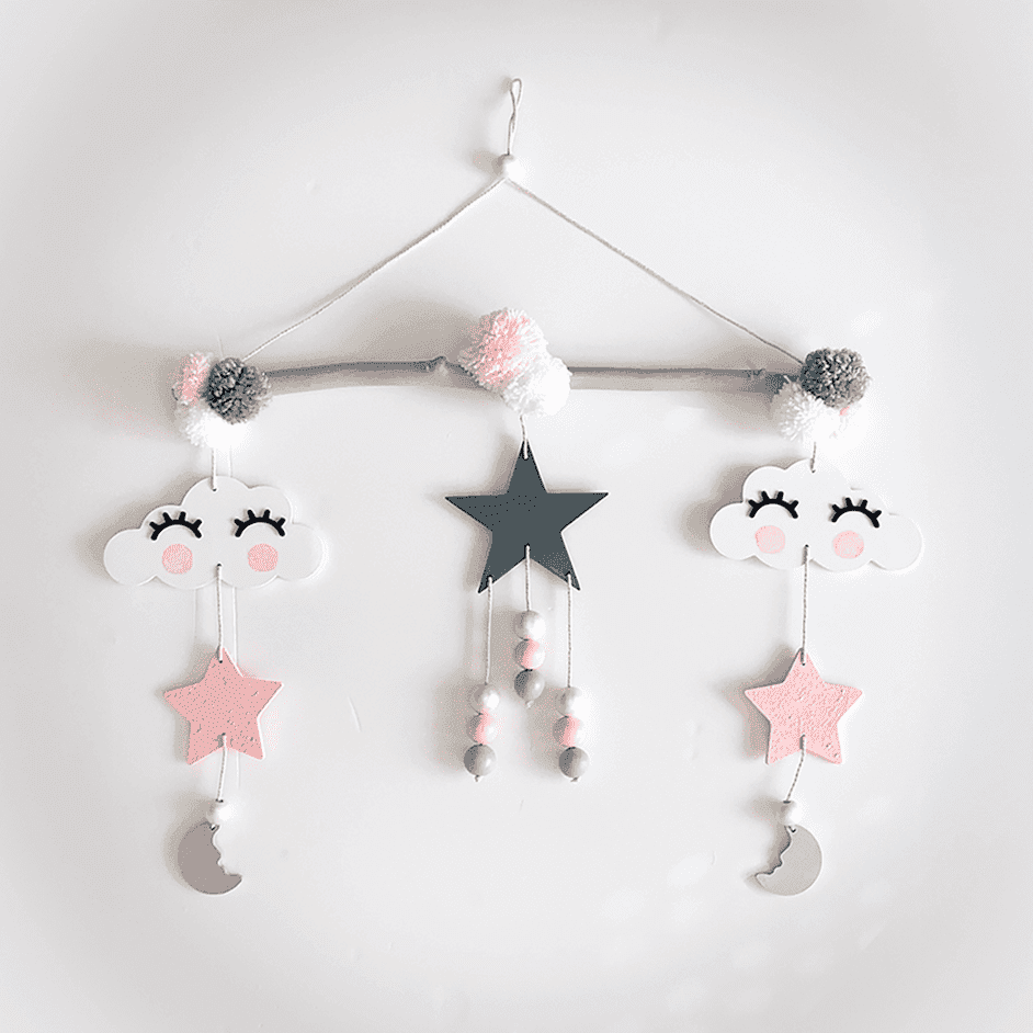 Photo d'un attrape-rêve nuage réalisé à la main.