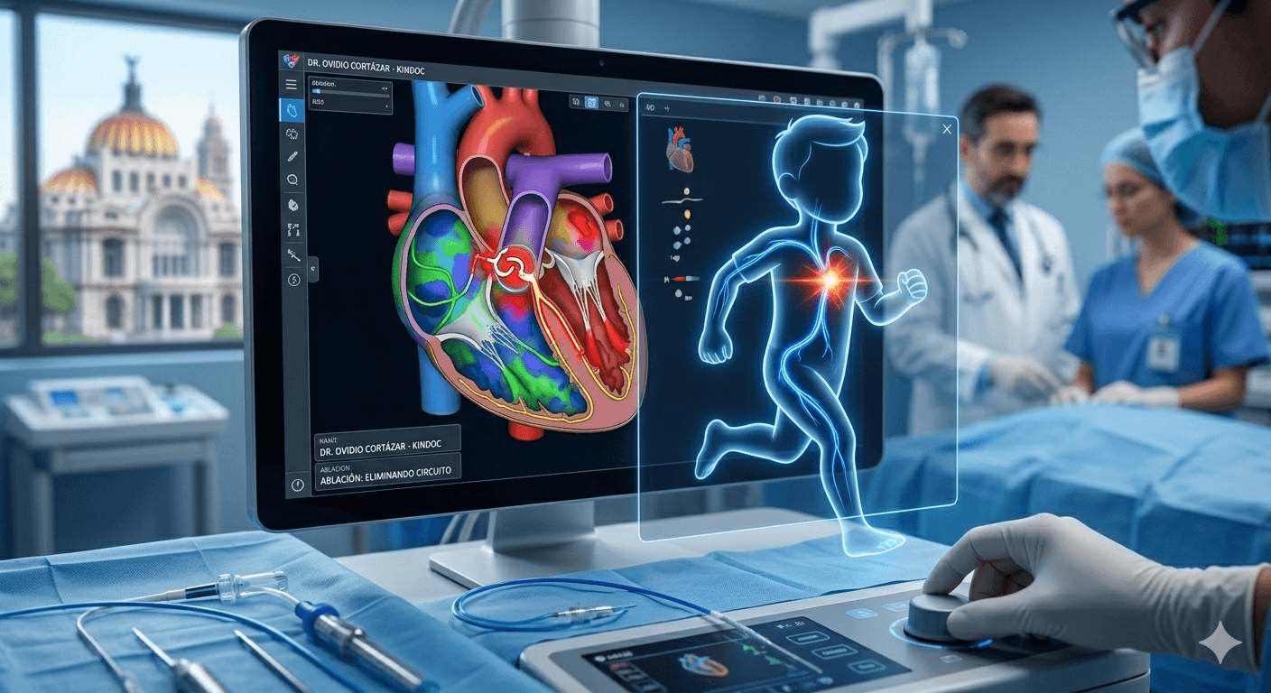 Ablación con catéter pediátrica guiada por mapeo 3D, CDMX