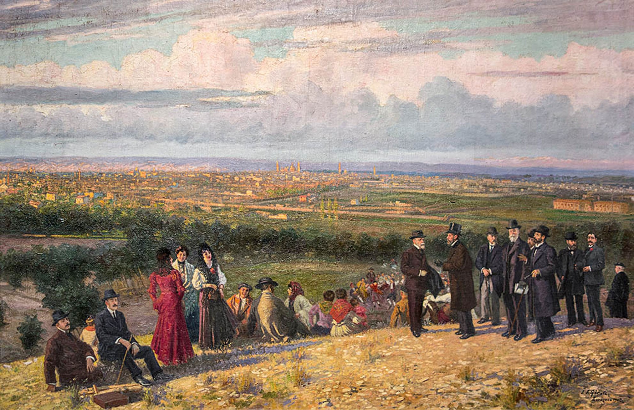 "Vista de Zaragoza" Juan José Gárate, 1908, pintado para la Exposición Hispano Francesa