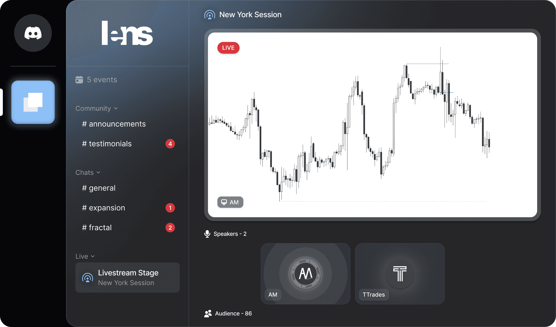 Image showing the active Lens community through livestreams and chats.