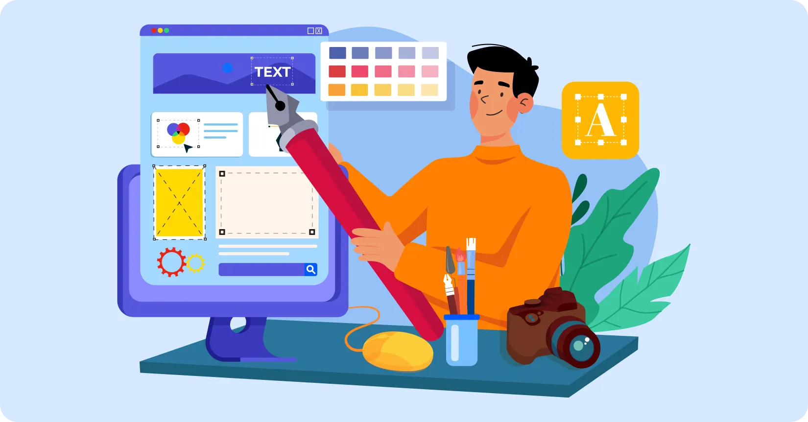 two hands touching each other in front of a blue background